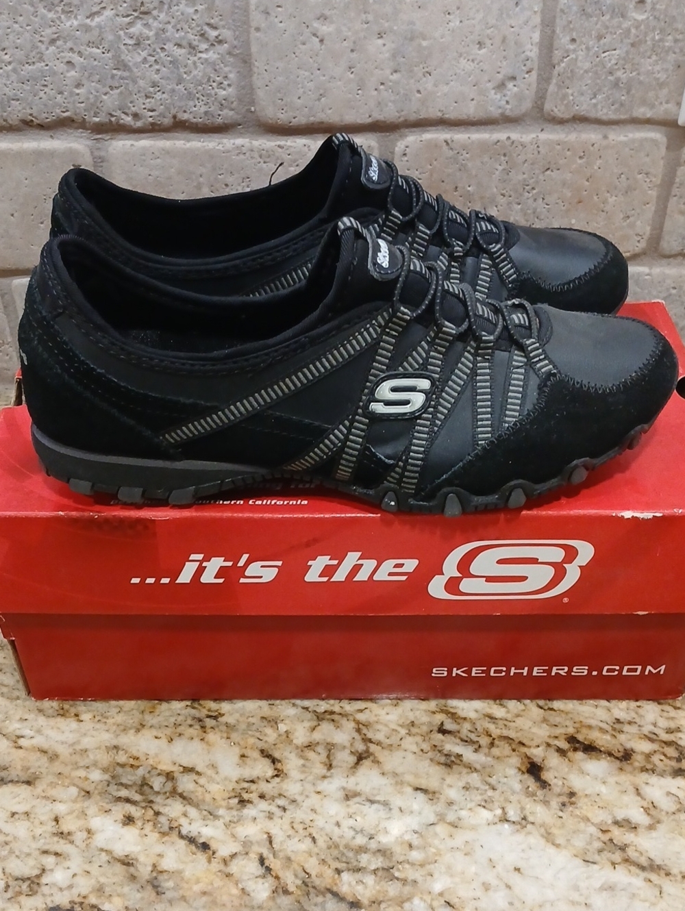 Skechers Black Women's Slip-On Athletic Sneakers